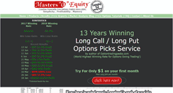 Desktop Screenshot of mastersoequity.com