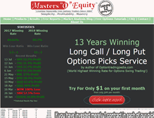 Tablet Screenshot of mastersoequity.com